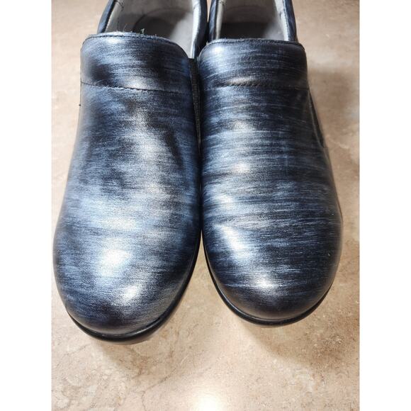 ALEGRIA Sz EU 38 7.5 Metallic Leather Clog Comfort Shoes Nursing Professional - Picture 6 of 6